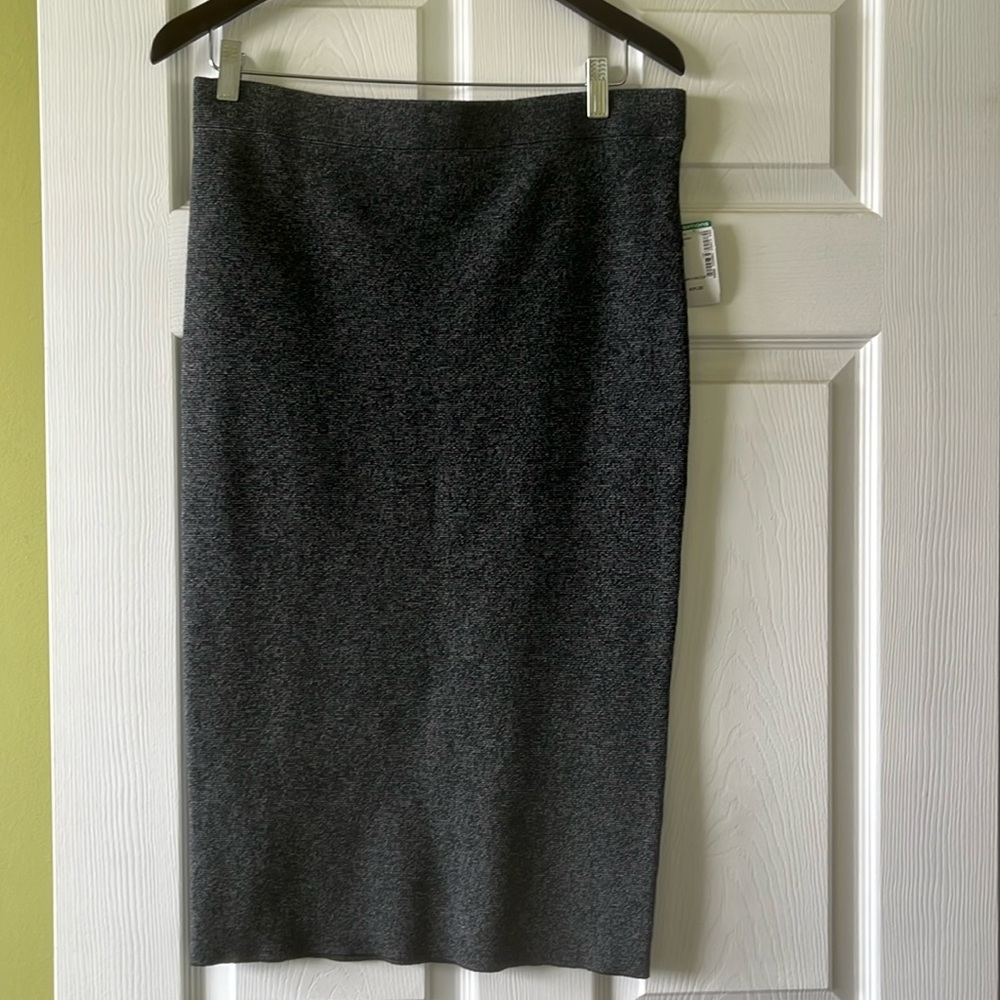 SIMONS | Grey Knit Midi Skirt Sz L